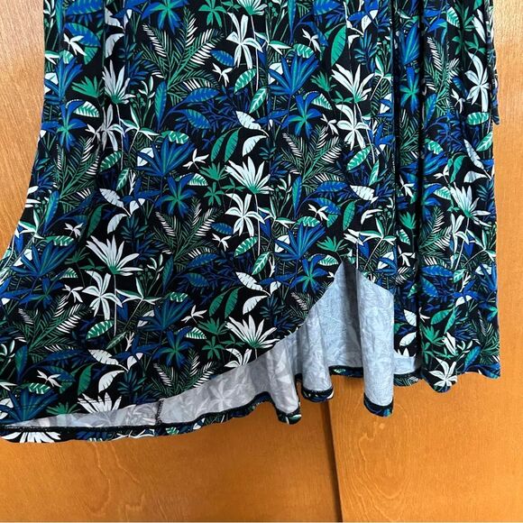 Boden Lavinia Jersey Wrap Midi Dress Tropical Print Size 8 Long - Picture 10 of 15